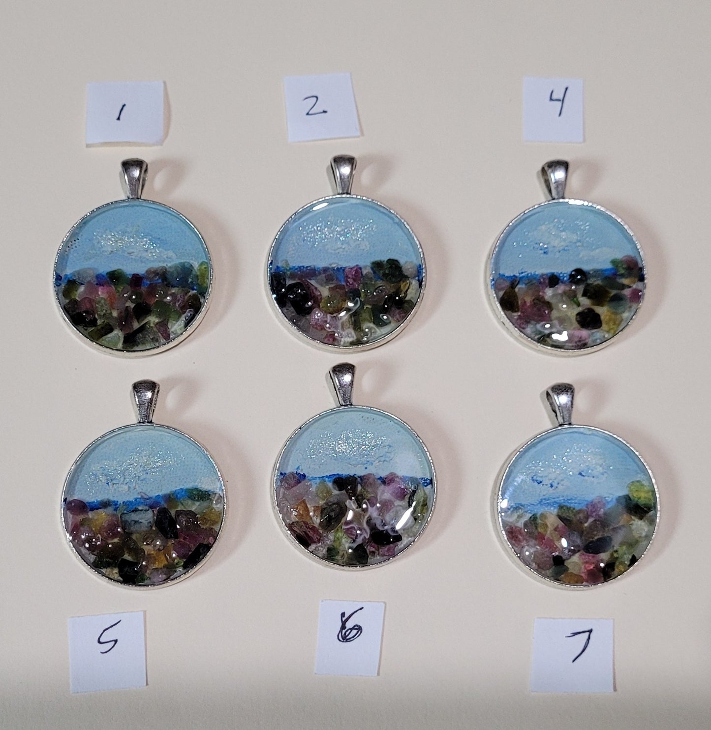 Natural Fluorite Harmony Pendants by Doe Zantamata