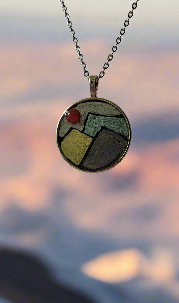 Carnelian Sunset Handcrafted Amulet by Doe Zantamata