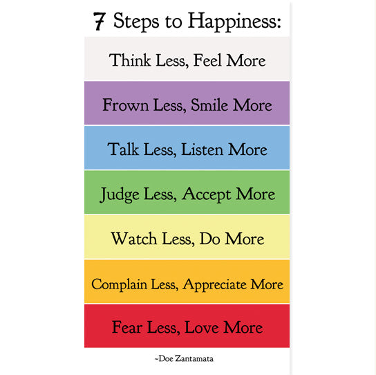 7 Steps to Happiness Magnet