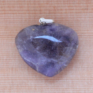 Reiki Heart Pendant - Choku Rei - Amethyst