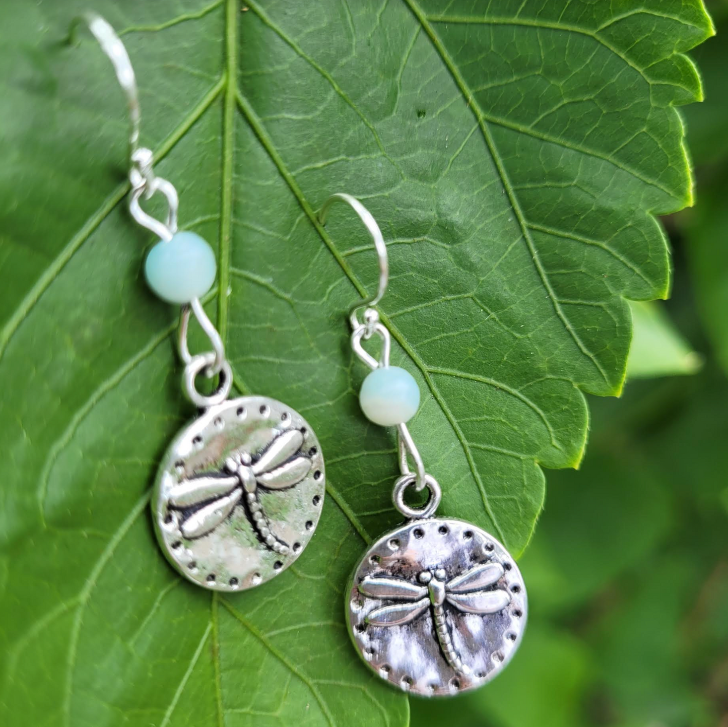 Dragonfly Amazonite Earrings