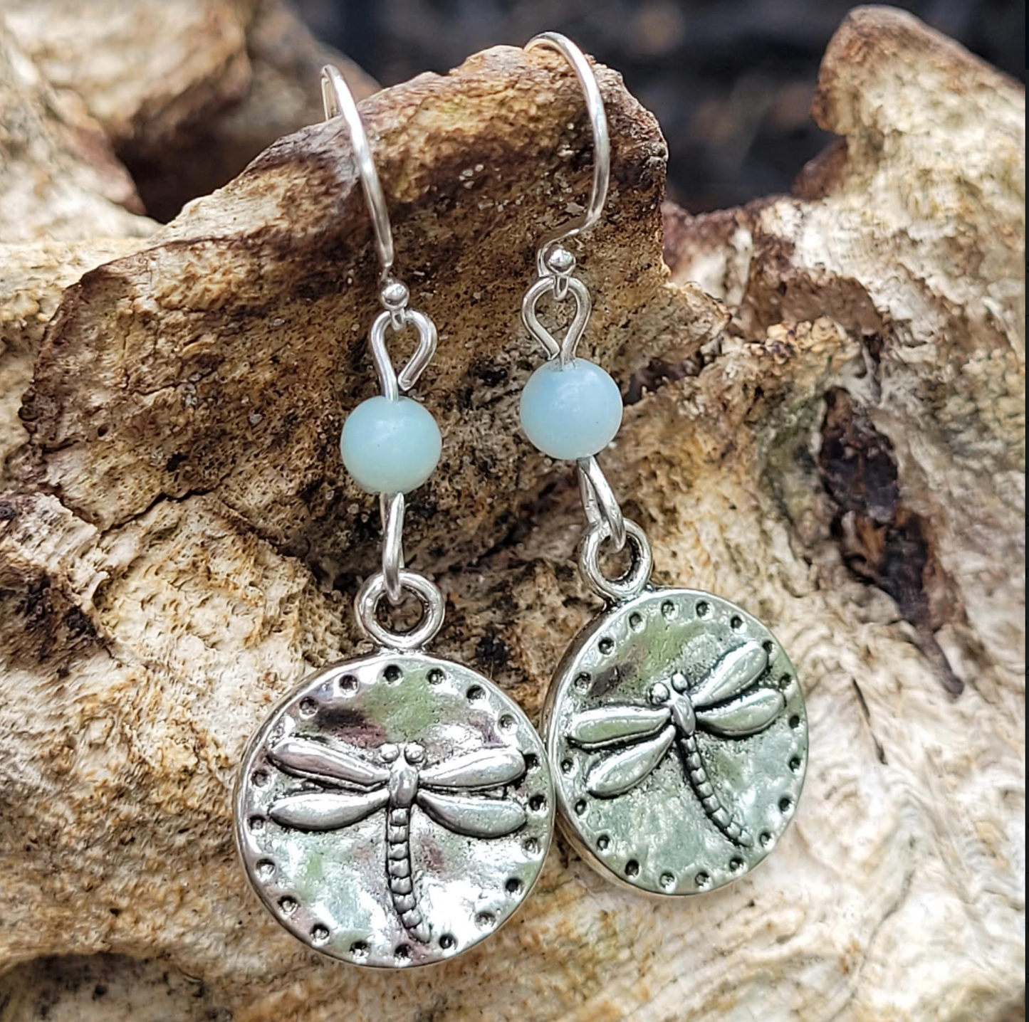 Dragonfly Amazonite Earrings