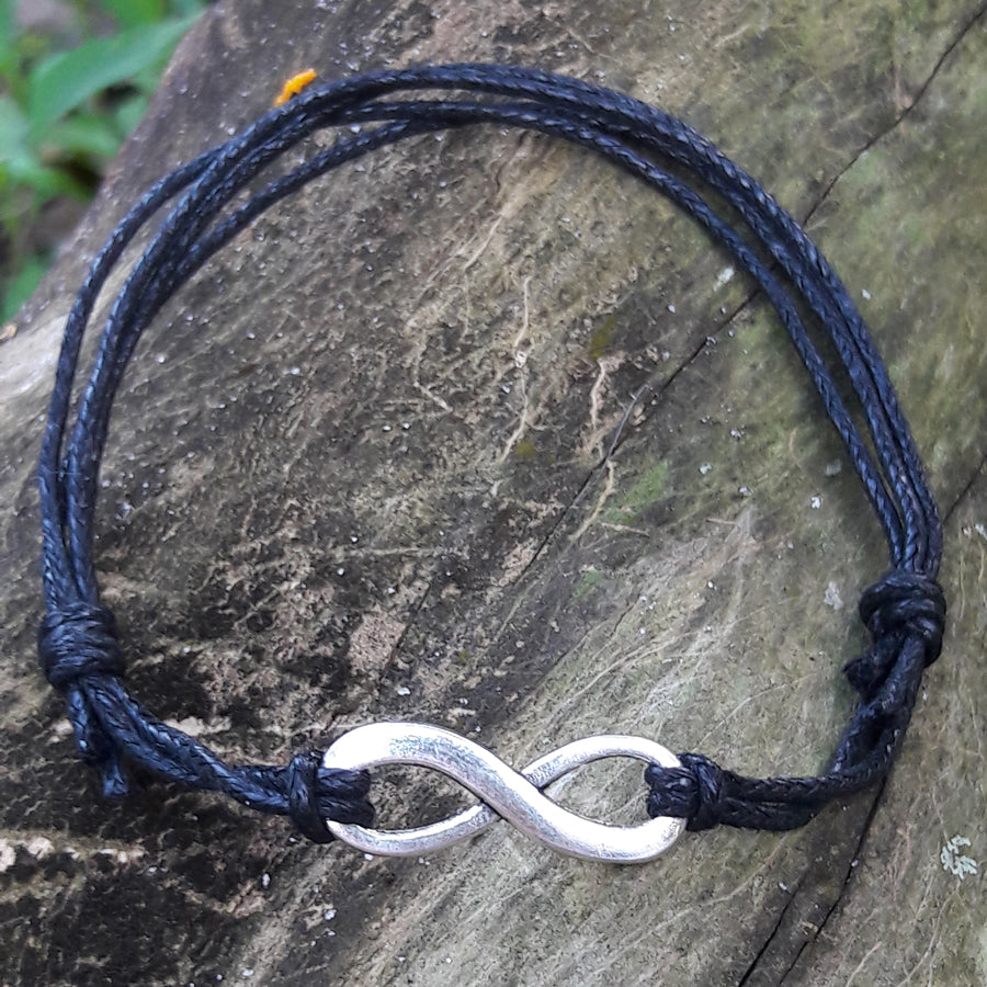 Infinity Bracelet - Silver Tone knotted