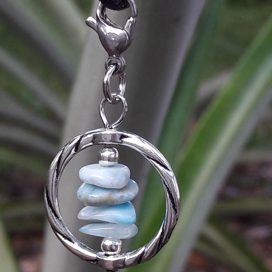 Larimar Cairn Natural Stones Truthful Communication Pendant