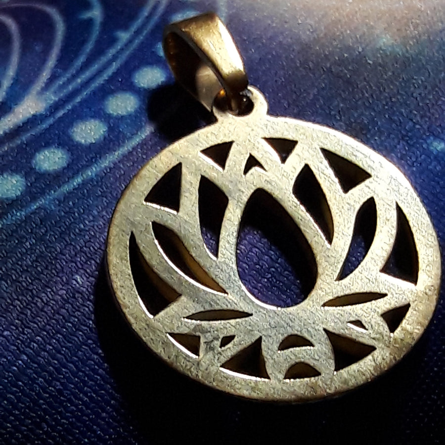 Lotus Pendant - Stainless Steel Gold Toned