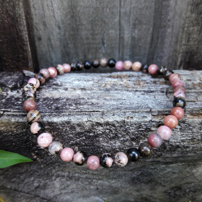 Rhodonite Natural Mini Stones  Forgiveness Bracelet