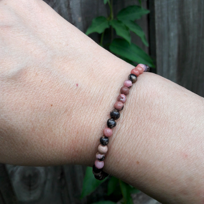 Rhodonite Natural Mini Stones  Forgiveness Bracelet