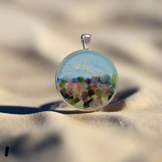 Natural Fluorite Harmony Pendants by Doe Zantamata