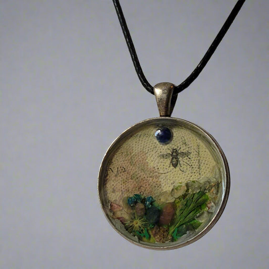 Honeybee Garden Handcrafted Amulet by Doe Zantamata