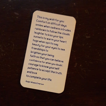 business card sized poem