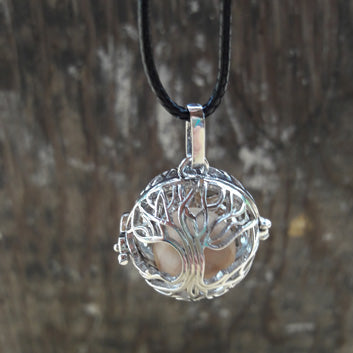 Tree of Life Harmony Ball Aromatherapy Pendant and Necklace