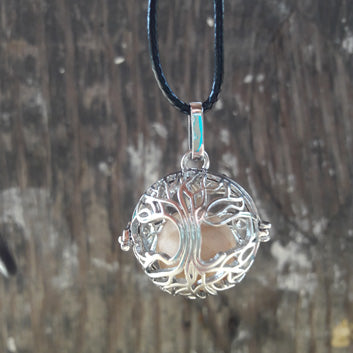 Tree of Life Harmony Ball Aromatherapy Pendant and Necklace