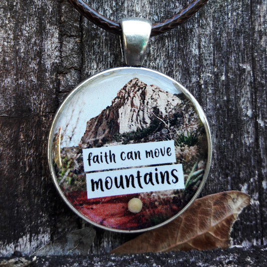 Faith Can Move Mountains Pendant - Happiness in Your Life