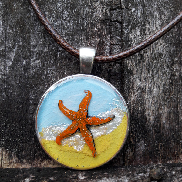 Starfish "Make a Difference" Wearable Art Pendant