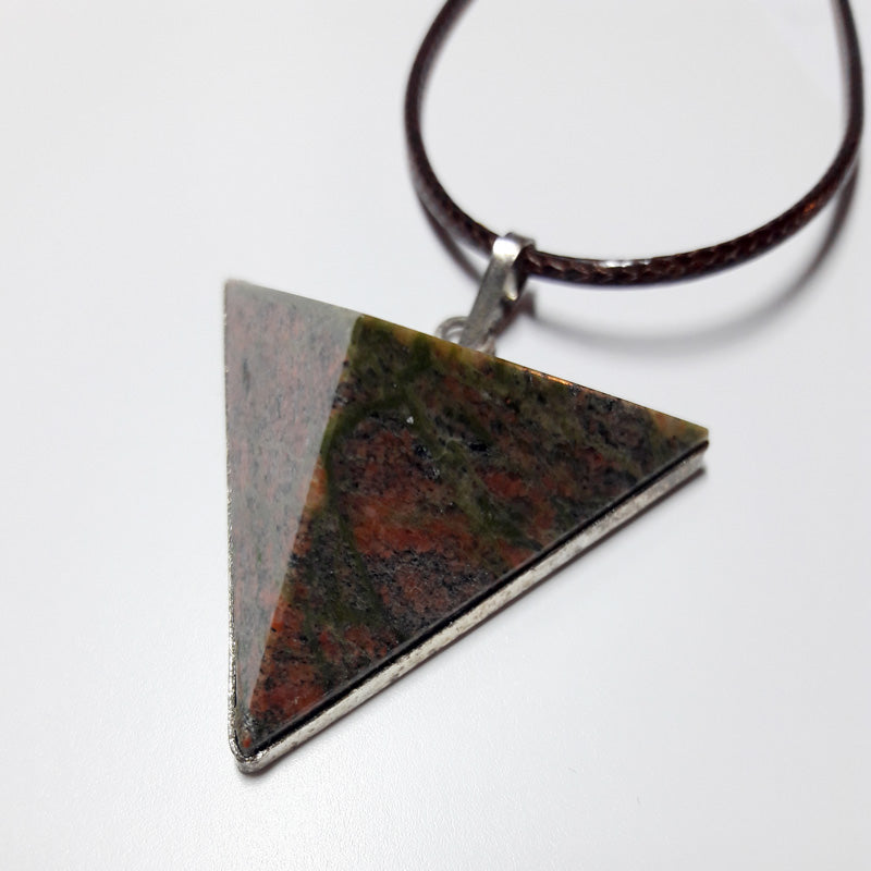 Unakite Pyramid Pendant