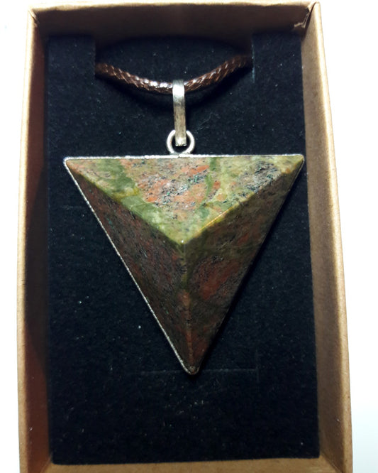 Unakite Pyramid Pendant