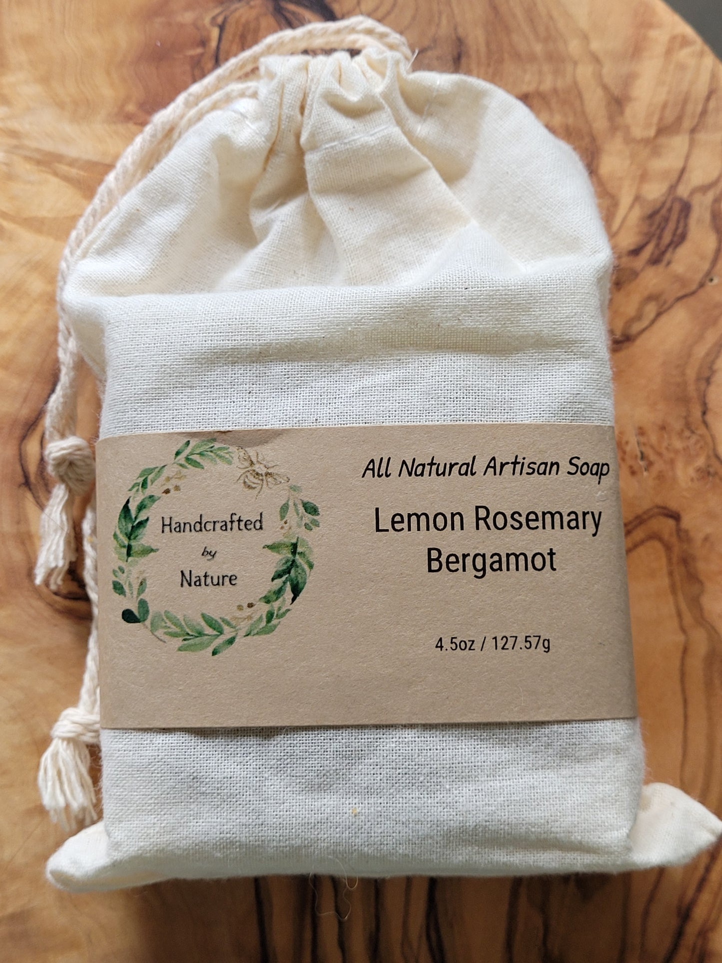 Lemon, Rosemary, and Bergamot Natural Palm Oil-Free Bar Soap