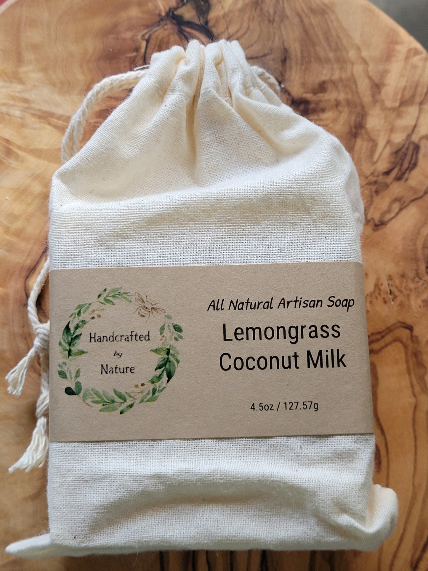 Coconut Lemongrass Natural Palm Oil-Free Bar Soap