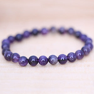 Amethyst Natural Stones Insight and Serenity Bracelet