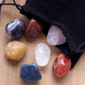 Chakra 7 Natural Tumbled Gemstones Meditation Set