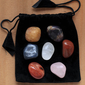 Chakra 7 Natural Tumbled Gemstones Meditation Set