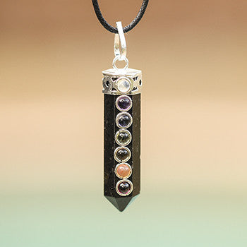 Chakra Positive Protection Black Tourmaline Point Pendant