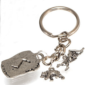 Pewter Self-Confidence Charm Keychain