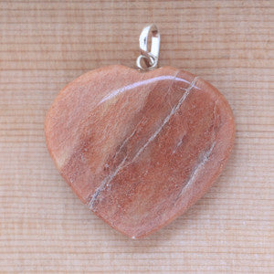 Reiki Heart Pendant - Choku Rei - Red Jasper