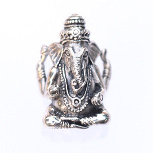 Solid Sterling Silver Ganesh Flying Pendant