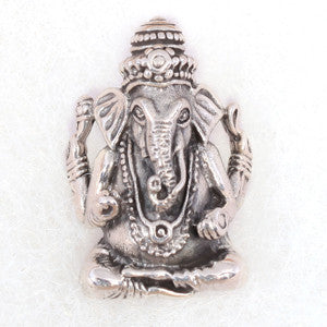 Solid Sterling Silver Ganesh Flying Pendant