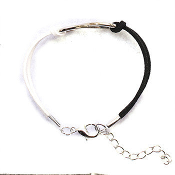 Infinity Bracelet - Silver Tone clasp - Yin Yang