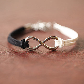 Infinity Bracelet - Silver Tone clasp - Yin Yang