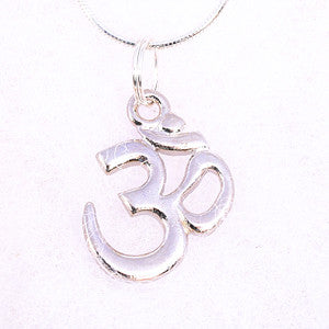 Silver Toned Om Symbol Pendant