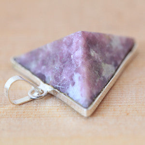 Lepidolite Pyramid Pendant