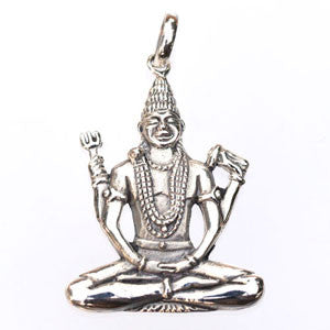 Sterling Silver Shiva Statue Pendant