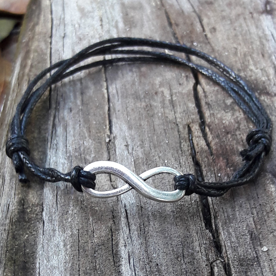 Infinity Bracelet - Silver Tone knotted
