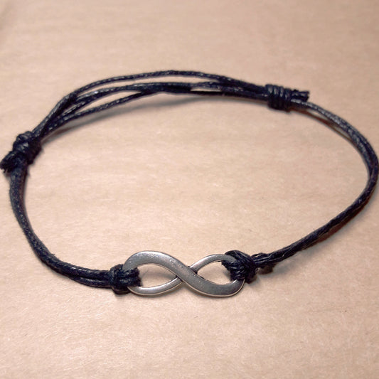 Infinity Bracelet - Silver Tone knotted
