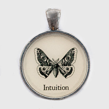 Intuition Pendant and Necklace - Silver Tone - Happiness in Your Life