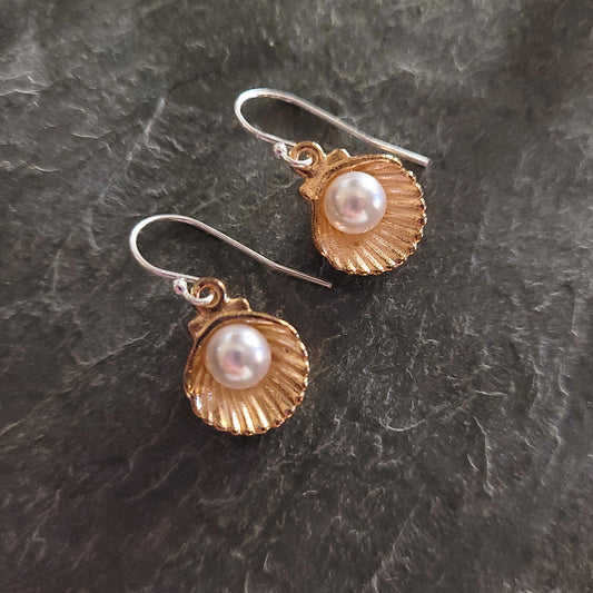 Pearl in Shell Earrings