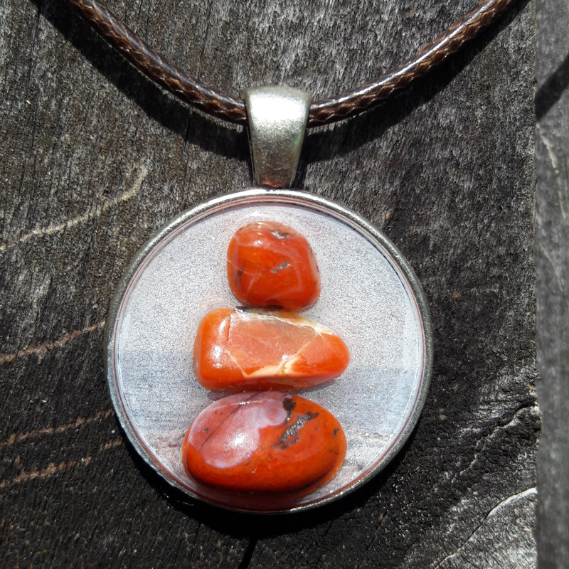 Red Jasper Cairn "Flow and Release" Amulets by Doe Zantamata