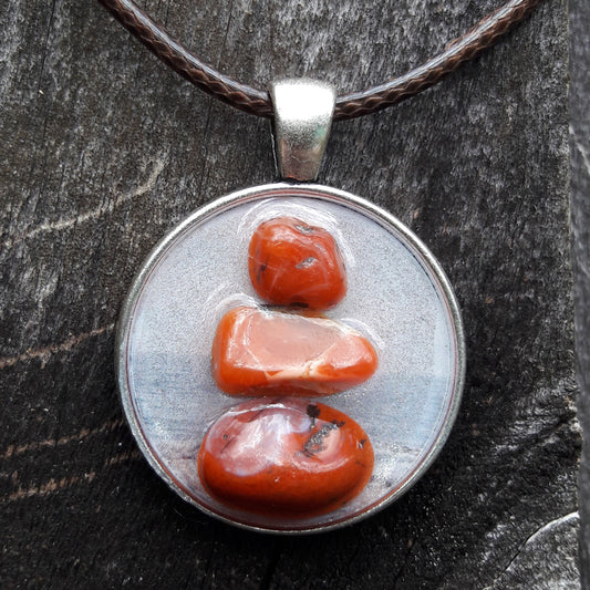 Red Jasper Cairn "Flow and Release" Amulets by Doe Zantamata