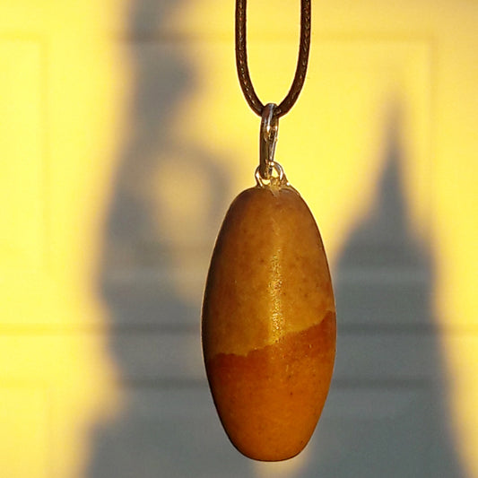 Grounding Natural Shiva Lingam Pendant and Necklace