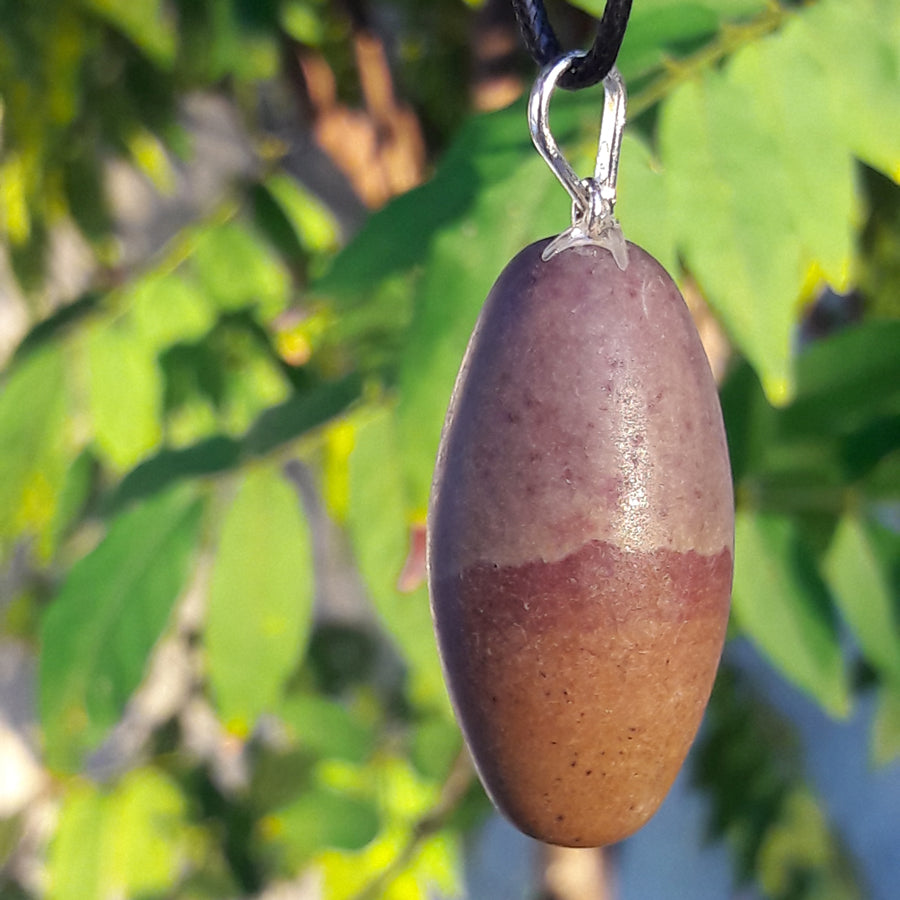 Grounding Natural Shiva Lingam Pendant and Necklace