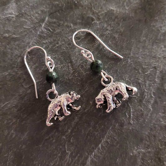 Bear African Turquoise Earrings