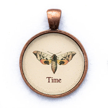 Time Pendant and Necklace - Copper Tone - Happiness in Your Life