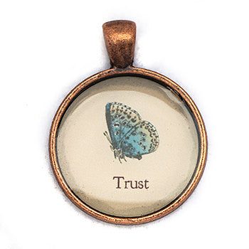 Trust Pendant and Necklace - Copper Tone - Happiness in Your Life
